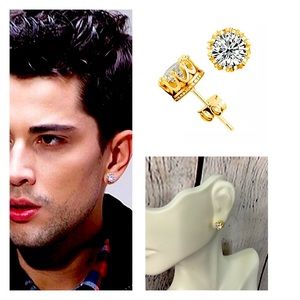 🐘 925 Sterling Silver Diamond Stud Earrings